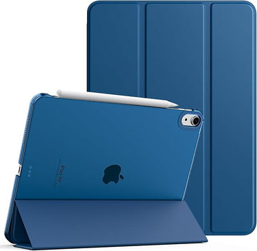 TiMOVO Funda para iPad Air 11 Pulgadas M3/M2 (2025/2024), iPad Air 5ª/4ª generación (2022/2020) 10,9 Pulgadas, Cubierta Trasera Tableta Inteligente con Auto Estela/Sueño, Gris Azul